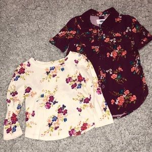 Old navy long sleeve shirt and shirt dress
